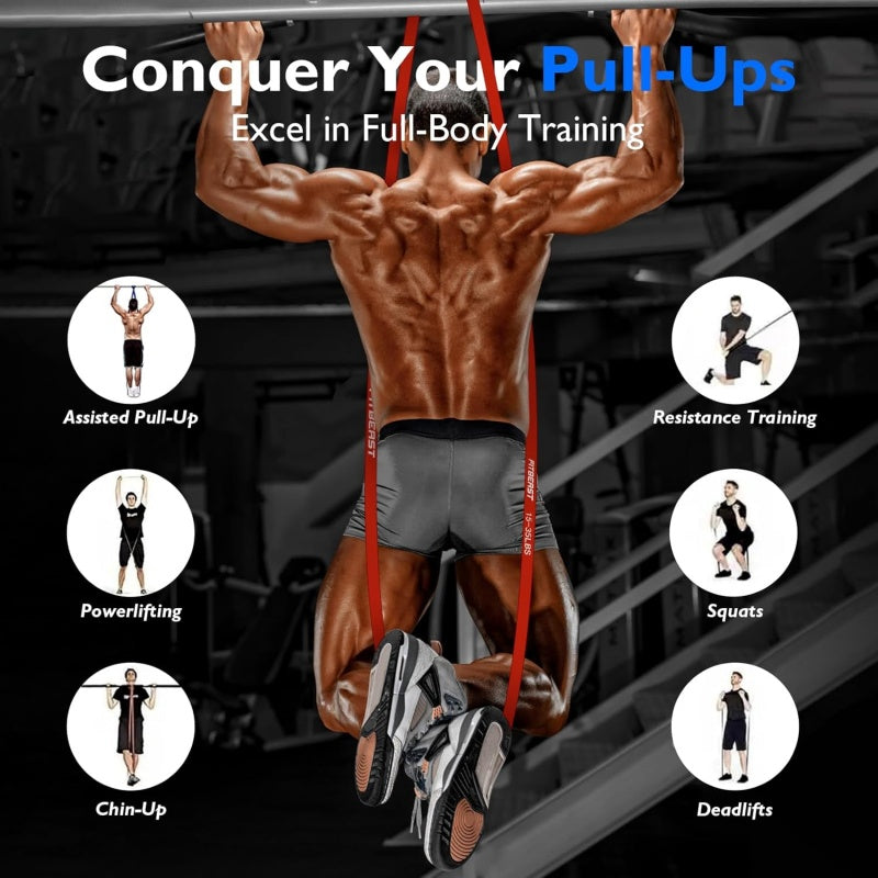 Resistance Bands Heavy Duty Set Gym Exercise Assisted Pull Up Fitness Workout