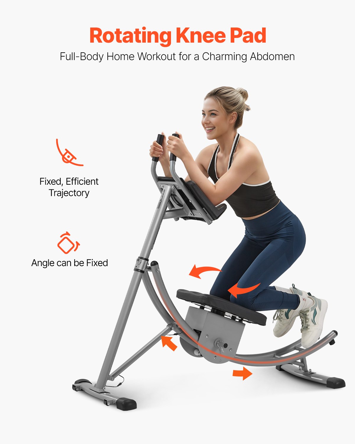 AB Workout Machine, Ab Workout Equipment At Home Gym, Core & Abdominal Trainers For Women, 440 Lbs Weight Capacity Strength Training Ab Cruncher, Foldable Adjustable Fitness Exerciser