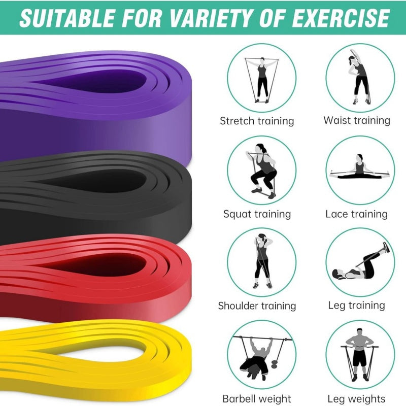 Resistance Bands Heavy Duty Set Gym Exercise Assisted Pull Up Fitness Workout